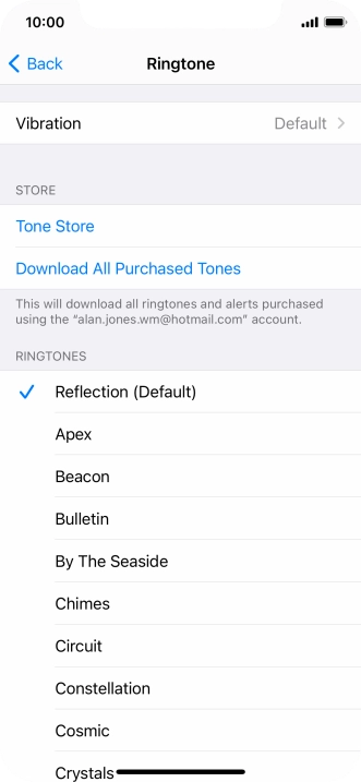 Press the required ring tones to hear them.