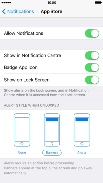 Press the indicator next to 