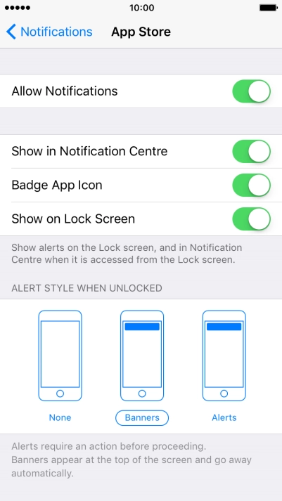 Press the indicator next to 