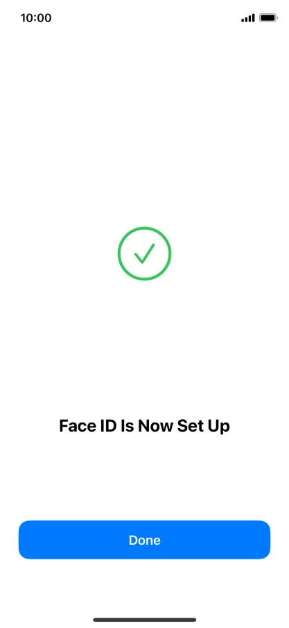 Press Done. If you haven't previously selected a phone lock code, key in a code of your own choice twice.