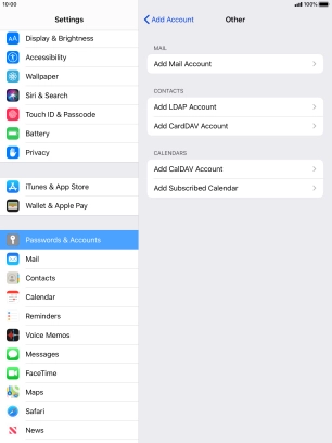 Press Add Mail Account.