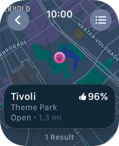 Press the required destination.