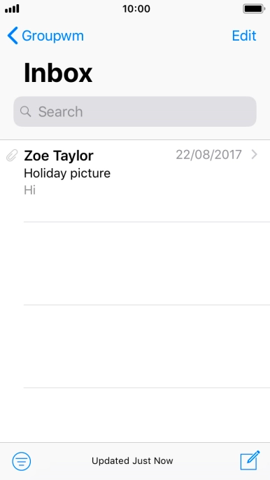 Press the new email message icon.