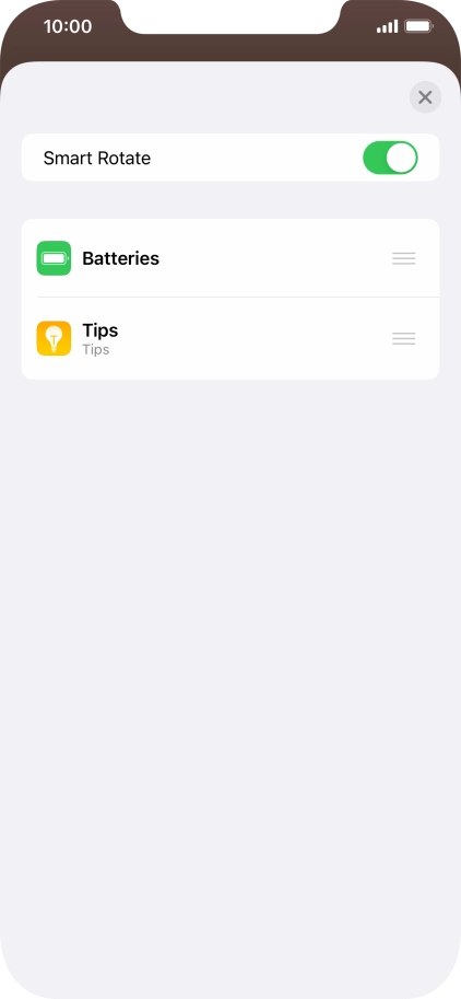 Press the indicator next to 