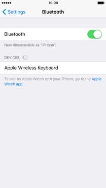 Press the required Bluetooth device and follow the instructions on the screen to pair the device with your phone.