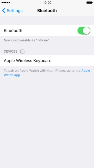 Press the required Bluetooth device and follow the instructions on the screen to pair the device with your phone.