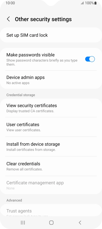 Press Set up SIM card lock.