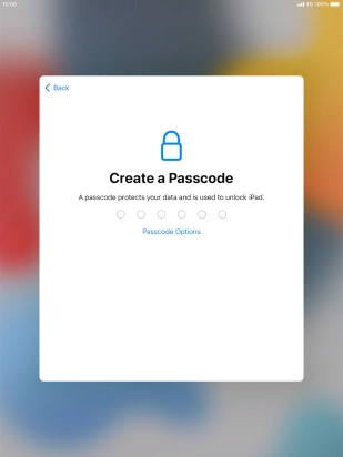 Press Passcode Options.