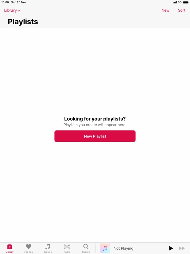 Press New Playlist. Press New Playlist.