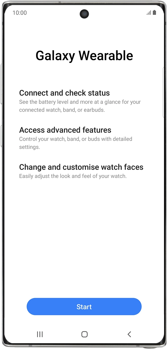 On your phone: Press Start.