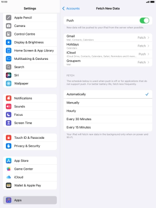 Press the indicator next to 