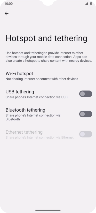 Press Wi-Fi hotspot.