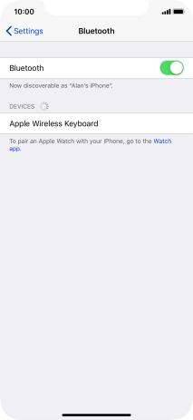 Press the required Bluetooth device and follow the instructions on the screen to pair the device with your phone.