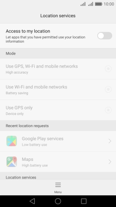 Press the indicator next to 