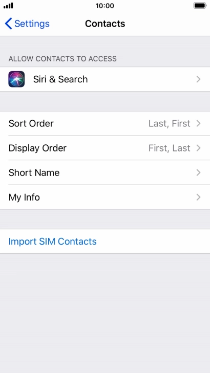 Press Import SIM Contacts. Press Import SIM Contacts.