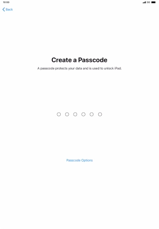Press Passcode Options.