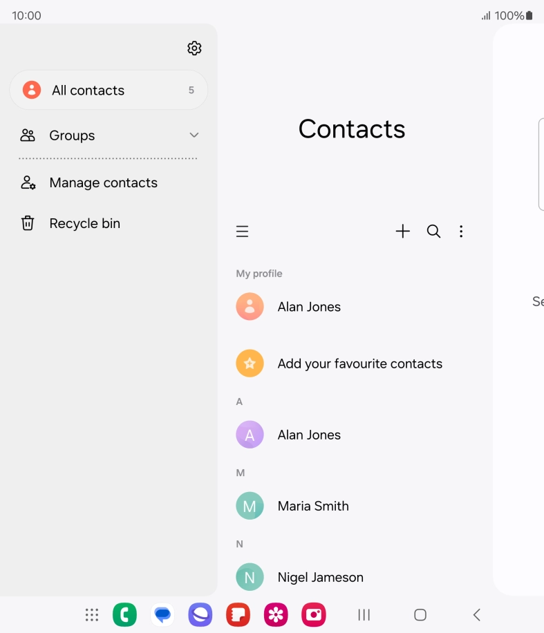 Press Manage contacts.