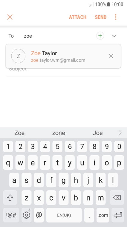 Press the required contact.