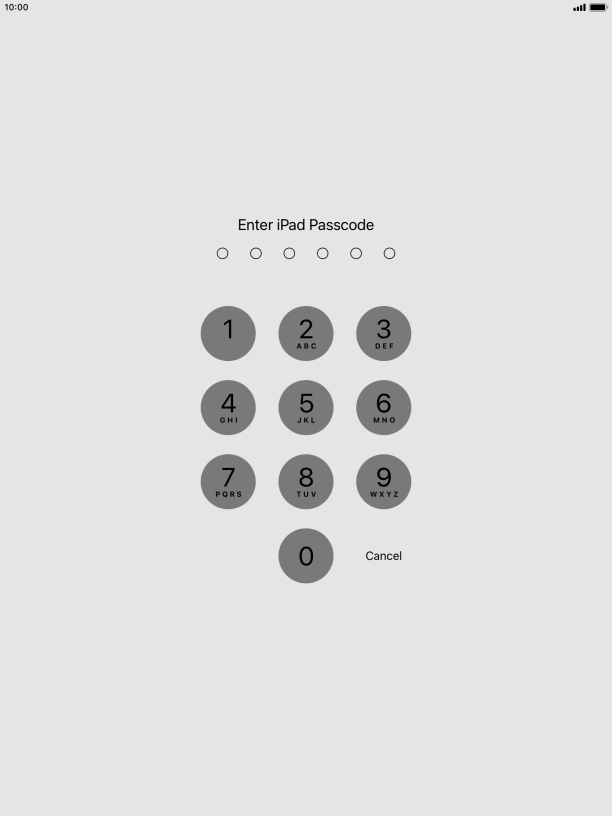 Use the lock code you created.