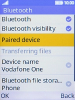 Select Bluetoth visibility to turn Bluetooth visibility on or off.