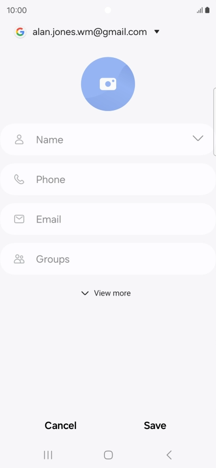 Press Name and key in the required name.