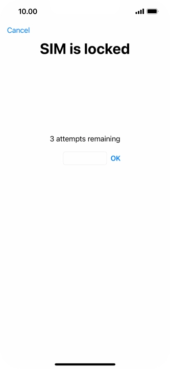 If your SIM is locked, key in your PIN and press OK.
