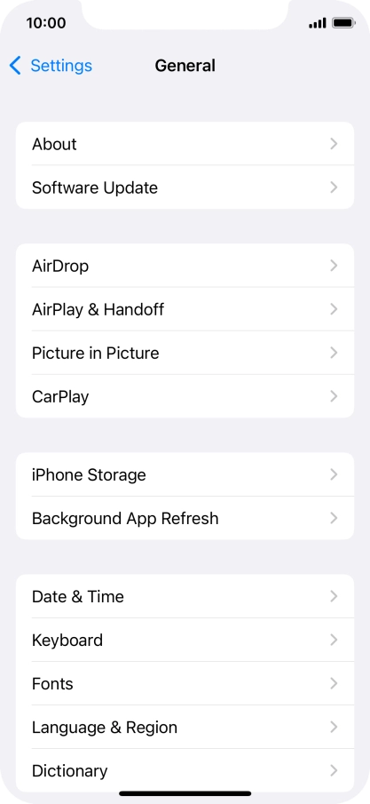 Press Software Update. If a new software version is available, it's displayed. Follow the instructions on the screen to update the phone software.