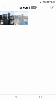 Press the confirm icon.