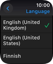 Press the required language.