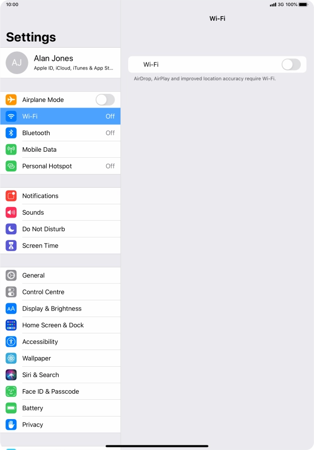 Press the indicator next to 