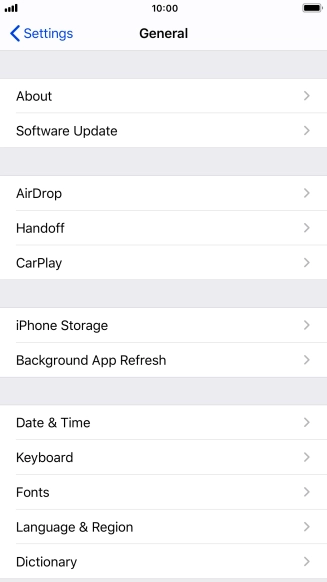 Press Software Update. If a new software version is available, it's displayed. Follow the instructions on the screen to update the phone software.