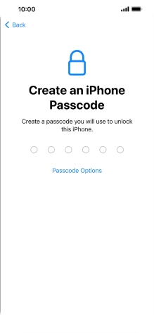 Press Passcode Options.