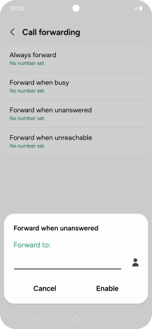 Key in +61414121121 and press Enable.