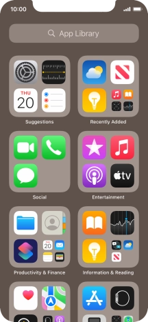 Press the required app.