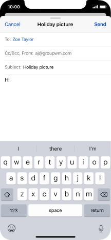 Press and hold the text input field until a pop-up menu is displayed.