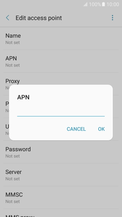Key in live.vodafone.com and press OK.