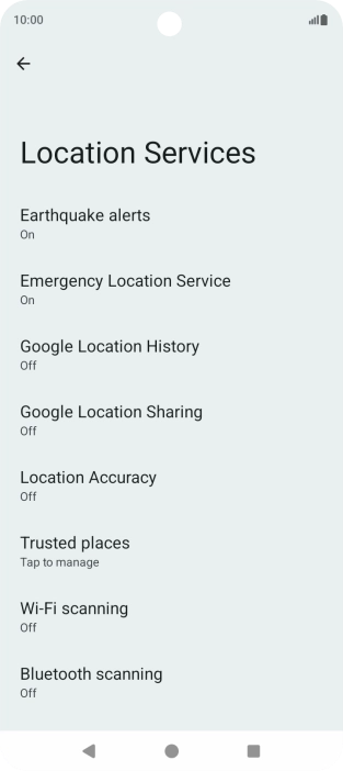 Press Location Accuracy.