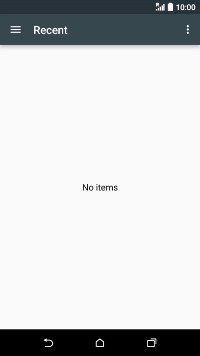 Slide your finger right starting from the left side of the screen.