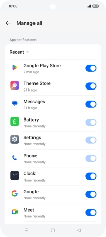 Press the drop down list.