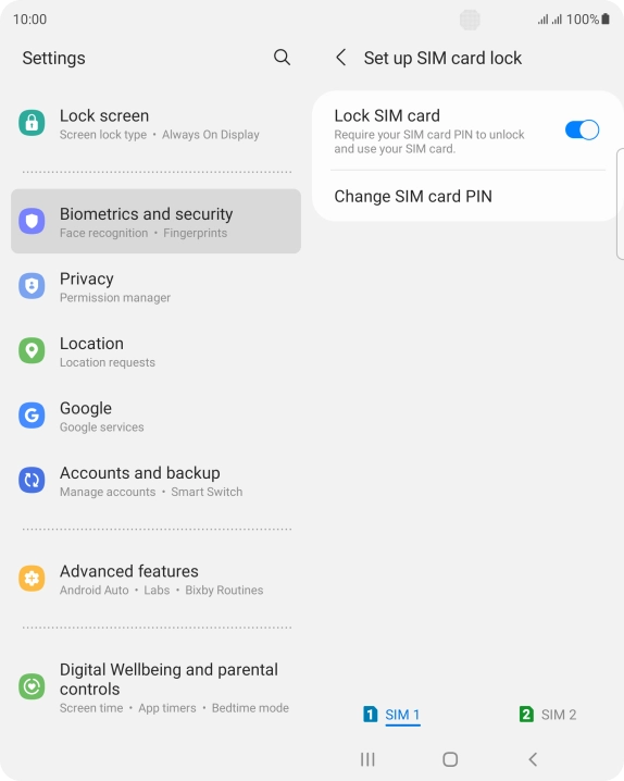 Press the indicator next to 