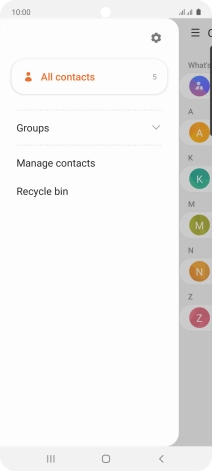 Press Manage contacts.