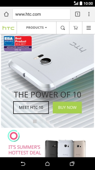 Press the address bar.