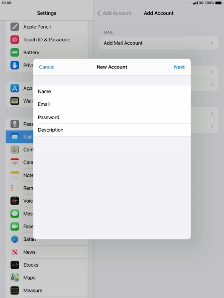 Press Description and key in the required name. Press Description and key in the required name.