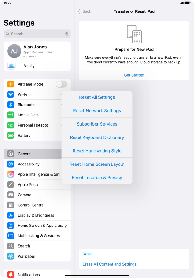 Press Reset Network Settings.