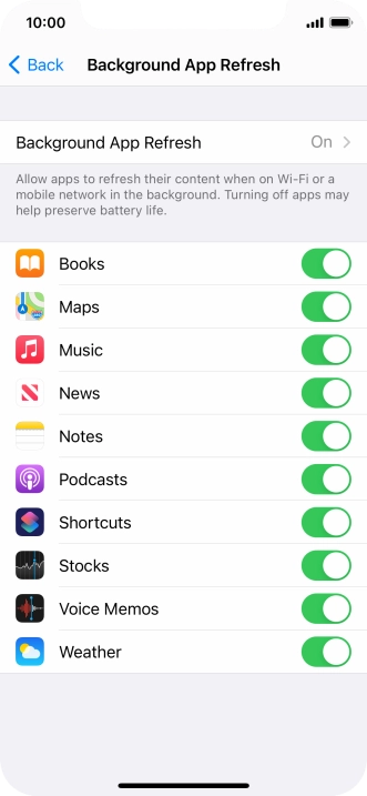 Press Background App Refresh.