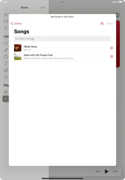 Go to the required category and press the required audio file.