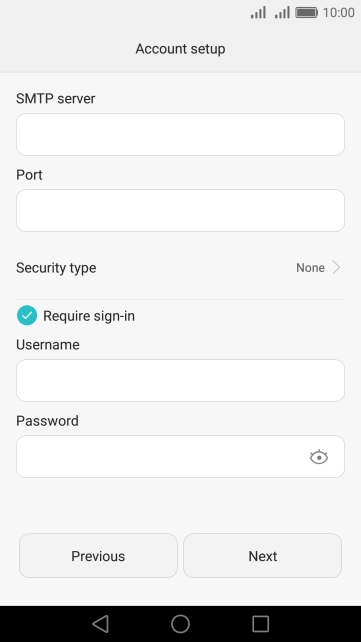 Press Security type.