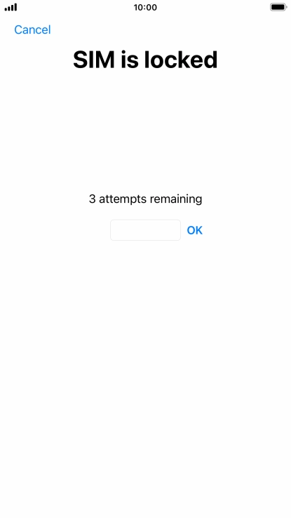 If your SIM is locked, key in your PIN and press OK.