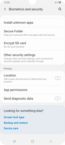 Press Other security settings.
