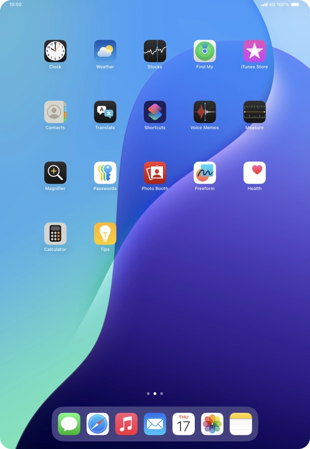 Press and hold anywhere on the home screen.